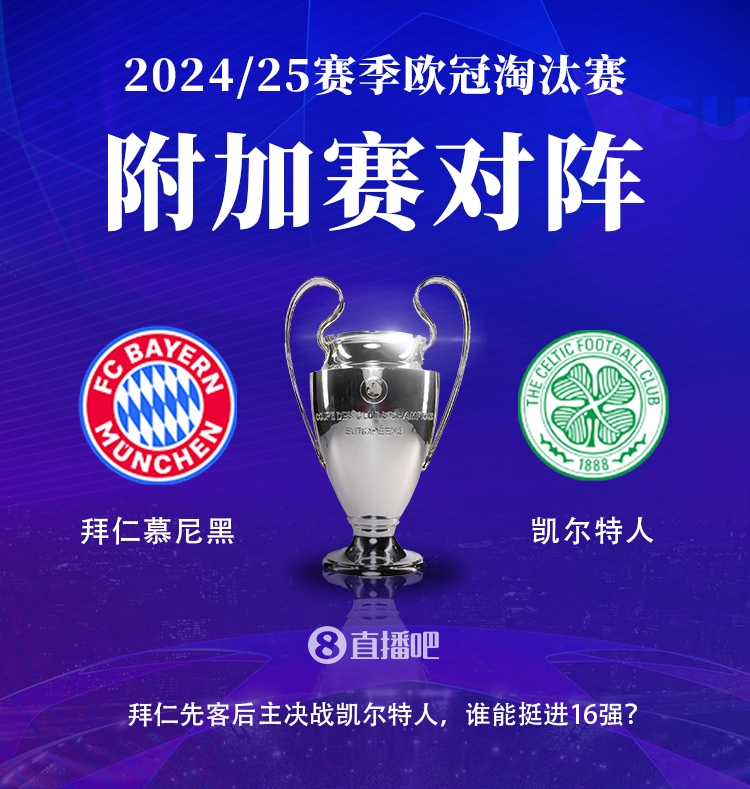  穩(wěn)了？拜仁和凱爾特人此前共交手4次，戰(zhàn)績3勝1平占據(jù)上風(fēng)